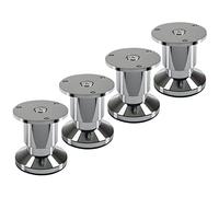 SOTECH 4 Piezas Pies de Mueble Terra Altura 50 mm Cromo Pulido Regulables en Altura hasta máx. 15 mm, cargables hasta 250 kg/por pie