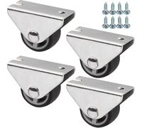 SOTECH 4 ruedas para montaje bajo mostrador PASSAU Ø 25 mm incl. juego de tornillos para montaje en el suelo Ruedas fijas Ruedas para cajas Ruedas para muebles
