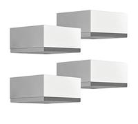 SOTECH 4 Unidades. Patas de Muebles Motel 30 mm 65 x 65 mm Cromo Pulido Patas de Soporte de Aluminio