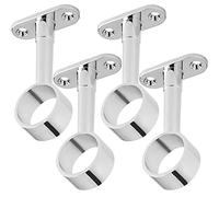 SOTECH 4 Varillas de armario Soporte central Ø 25 mm Soporte central de tubo de armario Cojinete de varillas