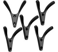 SOTECH 5 piezas Ganchos dobles VOLT negro mate 77 x 68 x 30 mm Perchas de la colección BlackLine