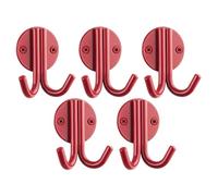 SOTECH 5 piezas perchas ELEN 65 x 78 x 33 mm acero rojo perchas pared perchero perchas