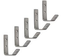 SOTECH 5 piezas Perchas para abrigos ALBA acero inoxidable real 52 x 20 mm