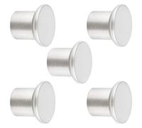 SOTECH 5 piezas Pomo de Mueble DERBY Ø 15 mm Alto 16 mm Acero Inoxidable Cepillado Botón de Acero Inoxidable Tirador de Cajón