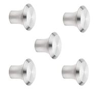 SOTECH 5 piezas Pomo de Mueble DERRY Ø 25 mm Alto 20 mm Acero Inoxidable Cepillado Tirador de Cocina Botón de acero inoxidable