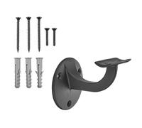 SOTECH 5 soportes de pasamanos COMPACT negro Altura 68 mm Proyección 65 mm para pasamanos con Ø 45 mm Soportes de pasamanos para montaje en pared