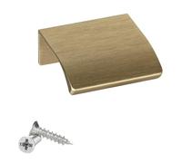 SOTECH 5 tiradores de mueble Manta Alex aspecto latón cepillado Tiradores de mueble de 40 mm para montaje posterior incl. tornillos de fijación