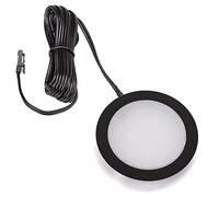 SOTECH 5 x Foco empotrable LED GIULIA 12V 3W Blanco cálido - 2700K | 65 x 12 mm / Negro para muebles