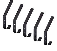 SOTECH 5 x Percha Loxten 142 x 20 x 45 mm negra Acero inoxidable con 3 mm