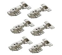 SOTECH 6 piezas Bisagras de cazoleta SOFT-CLOSE tope de esquina 110° T48 con bisagras de cazoleta KLIP de ajuste rápido incl. placas de montaje con ajuste excéntrico bisagra de cazoleta con ajuste 3D