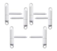 SOTECH 6 piezas Bisagras para puertas Bisagra para taladrar 15 x 83 mm con espiga M8 x 47 mm Bisagra para puertas interiores para atornillar/taladrar (acero blanco)