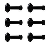 SOTECH 6 Piezas Perchero TALEA Acero Inoxidable Macizo Negro Mate Ø 10/15 mm Longitud 50 mm Longitud Total 53 mm Perchero con Ganchos para Placa para Montaje Empotrado en la Pared