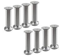 SOTECH 8 pies de mueble TERRA altura 150 mm alu cepillado regulables en altura hasta máx. 15 mm, cargables hasta 250 kg/por pie