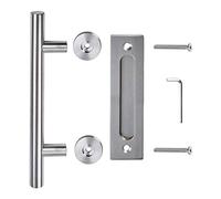 SOTECH Asidero de puerta DUO BA 180 mm para puertas correderas por ambos lados acero inoxidable cepillado Asidero replegable desde la parte delantera