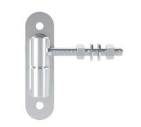 SOTECH Bisagra para cancela Ø 24 mm M12 x 96 mm Capacidad de carga 150 kg | pieza con placa atornillable para de acero galvanizado para puerta