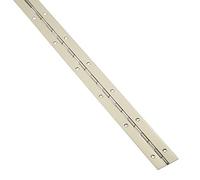 SOTECH Bisagra tipo piano 1000 x 32 x 0,7 mm con aspecto de acero inoxidable Bisagra tipo piano
