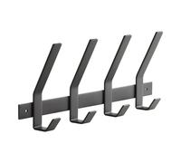 SOTECH Blackline ALBA (grande) Barra de colgar 345 mm con 4 ganchos con recubrimiento de polvo negro Perchero Percheros