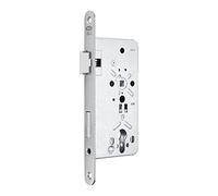 SOTECH Cerradura de puerta BKS Cerradura de vaso Clase 3 Parte trasera de 55 mm Parte delantera de 20 mm DIN izquierda Distancia 72 mm cerradura de embutir de vaso