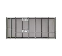 SOTECH Cubertero Cuisio gris grafito translúcido para cuerpo de 1200 mm | de ancho Profundidad 473 mm con bloque de cuchillos para Legrabox