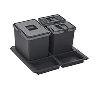 SOTECH Cubo de basura Cubo de Residuos Draw 15+6+6L con Tapa Sistema de Residuos extraíble Ancho de 60 cm