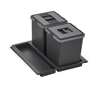 SOTECH Cubo de basura Draw 10+10L Cubo de Residuos con Sistema de Seperación con Tapa para Cuerpo extraíble Ancho 50 cm