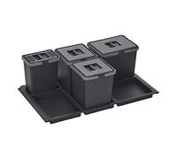 SOTECH Cubo de basura Draw 15+10+10+6L Cubo de Residuos con Tapa Sistema de Residuos para Cuerpo extraíble 90 cm
