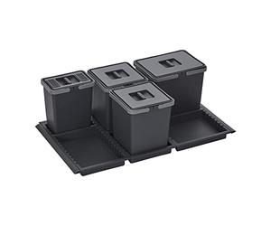 SOTECH Cubo de basura Draw 15+10+10+6L Cubo de Residuos con Tapa Sistema de Residuos para Cuerpo extraíble 90 cm