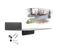 SOTECH Estante de Pared de diseño Hover-I 350 x 130 x 78 mm Negro, de Pared, Estante suspendido Incl. Juego de fijación para baño, Cocina o salón