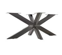 SOTECH Estructura de Mesa Spider: Altura: 430 mm x Anchura: 580 mm x Longitud: 980 mm/Acero en Bruto con Barniz Transparente/Capacidad de Carga de hasta 250 kg