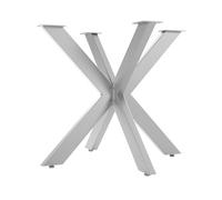 SOTECH Estructura de mesa SPIDER/Patas de mesa de acero inoxidable cepillado/Patas de mesa 710 x 850 x 850 mm/Fácil montaje