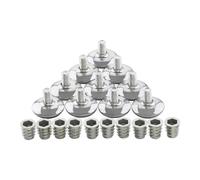 SOTECH Juego de 10 pies regulables MOBILIA Ø 29 mm M8x15 in asquillos roscados Tornillo de regulación Tornillo de ajuste Pies regulables Tornillo para mueble