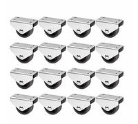 SOTECH Juego de 16 Ruedas de caja PASSAU (Ø 40 mm, para montaje en subestructura, gris oscuro) Ruedas para muebles Ideales para cajas de cama y cajones de suelo