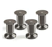 SOTECH Juego de 4 80 mm x Patas de Mueble Alpha Ajustables Aspecto de Acero