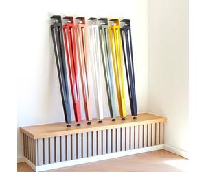 SOTECH Juego de 4 patas de mesa en forma de F, altura 745 mm, cónicas blancas ajustables de 70 a 40 mm con tornillos de apriete (sin taladrar) para mesa de cocina, mesa de comedor, mesa de oficina