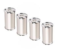 SOTECH Juego de 4 pies de Mueble RADO (Altura 100 mm, Ø 50 mm, Aluminio/Cromo Pulido) pies de Cama Regulables en Altura