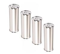 SOTECH Juego de 4 pies de Mueble RADO (Altura 200 mm, Ø 50 mm, Aluminio/Cromo Pulido) pies Regulables en Altura