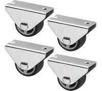 SOTECH Juego de 4 Ruedas de caja PASSAU Ø 25 mm | para montaje en subestructura, gris oscuro de transporte Ideales para cajas de cama y cajones de suelo