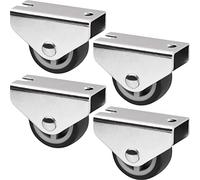 SOTECH Juego de 4 Ruedas de caja PASSAU Ø 30 mm | para montaje en subestructura, gris oscuro de transporte Ideales para cajas de cama y cajones de suelo