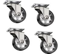 SOTECH Juego de 4 ruedas decorativas para muebles RAPID Ø 50 mm negras, capacidad de carga 35 Kg, altura 64 mm