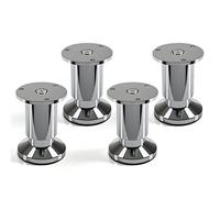 SOTECH Juego de 4 x Patas de Mueble Alpha Alto Ajustable Cromo abrillantado Capacidad de Carga hasta 250 kg Alto: 80