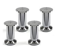 SOTECH Juego de 4 x Patas de Mueble Alpha Alto Ajustable Cromo abrillantado Capacidad de Carga hasta 250 kg Alto: 100