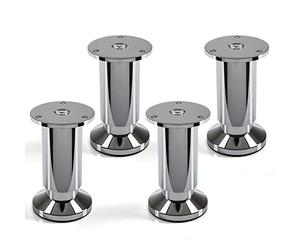 SOTECH Juego de 4 x Patas de Mueble Alpha Alto Ajustable Cromo abrillantado Capacidad de Carga hasta 250 kg Alto: 100