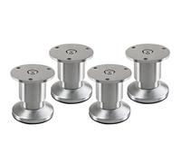 SOTECH Juego de 4 x Patas para Muebles Alpha Patas Ajustables para sofá de Aluminio Cepillado, cargables hasta 250 kg Altura: 50 mm