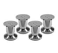 SOTECH Juego de 4 x Patas para Muebles Alpha Patas de sofá Regulables en Cromo Pulido, Capacidad de Carga hasta 250 kg Altura: 50 mm