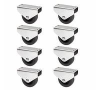 SOTECH Juego de 8 Ruedas de cajón PASSAU (Ø 50 mm, para montaje en subestructura, gris oscuro) Rueda fija Ideal para cajas de cama y cajones de suelo