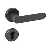 SOTECH Juego de manillas SAM antracita para puertas Pomo de la habitación Juego de roseta PZ - cilindro de perfil Manilla de aluminio Juego de manillas de diseño con tornillos
