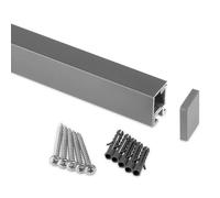 SOTECH Linero style Barandilla de cocina de acero inoxidable 900 x 22 x 29 mm Perfil de aluminio