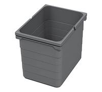 SOTECH Ninka eins2vier Cubo de basura 15 L gris oscuro Altura: 250 mm 306 x 230 mm Cubo de Basura Recolector de basura Cesto de basura 5078.90