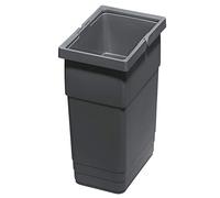 SOTECH Ninka eins2vier Recolector de basura Alto: 275 mm Volumen: 6 litros | 210 x 140 mm gris oscuro Cesto de compost Cubo de reciclaje