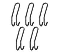 SOTECH Paquete de 5 percheros FARA 192 x 51 mm acero negro percheros de pared ganchos para chaquetas